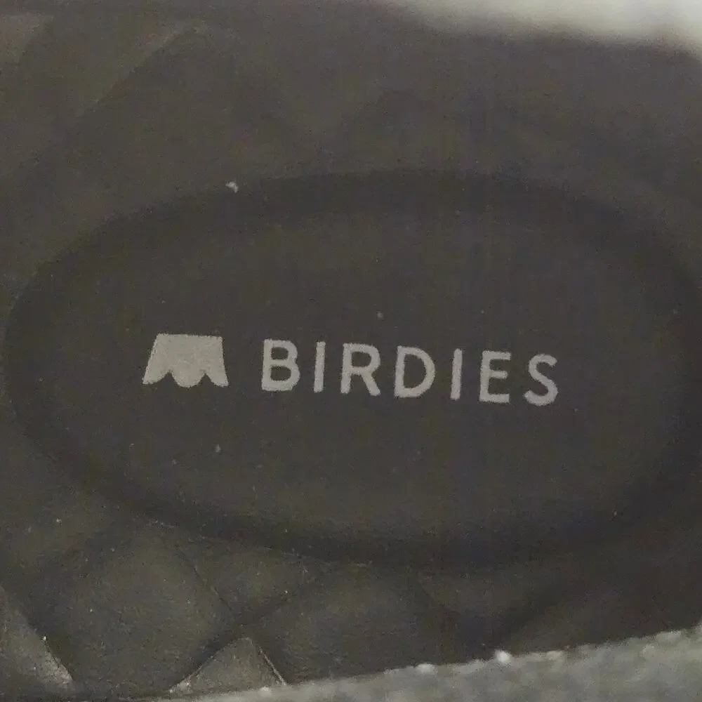 Birdies The Falcon Black Leather Slip-On Sneaker Bootie Hidden Wedge, Size 7.5